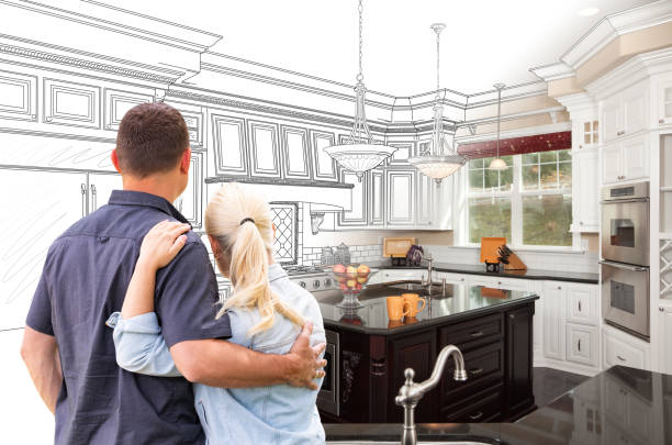 Custom kitchen cabinets installed in a Irving home